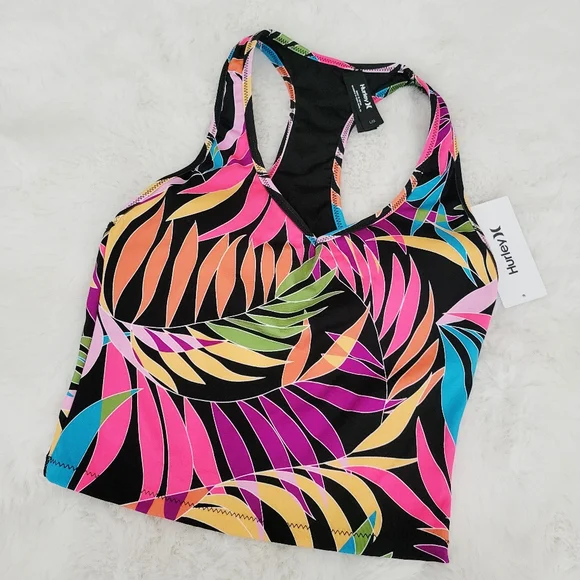 🐠HURLEY MAX TROPICS TANKINI TOP SIZE L - Picture 5 of 7